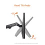 Support pour 2 Écrans 3D à Vérin – Bras Articulé Double, Compatibilité 14" à 27", Rotation 360°, Inclinaison Ajustable S1005-2