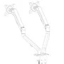 Support pour 2 Écrans 3D à Vérin – Bras Articulé Double, Compatibilité 14" à 27", Rotation 360°, Inclinaison Ajustable S1005-2