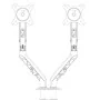 Support pour 2 Écrans 3D à Vérin – Bras Articulé Double, Compatibilité 14" à 27", Rotation 360°, Inclinaison Ajustable S1005-2