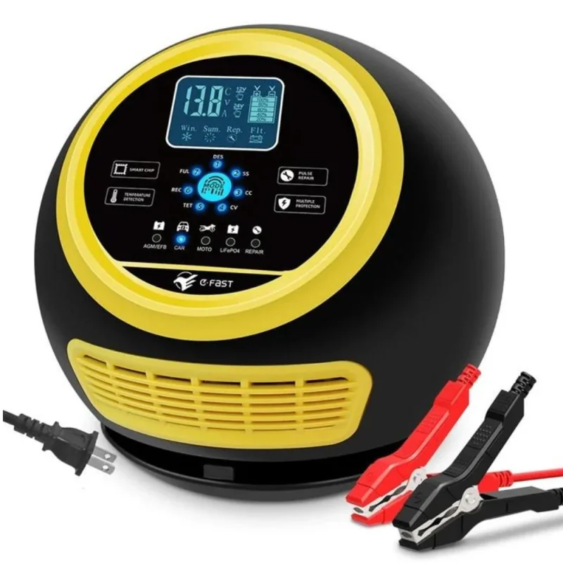 Chargeur EZA 12V 40A Automatique Pour Batteries Pb, Gel, AGM, LiFePo4, Camping-car