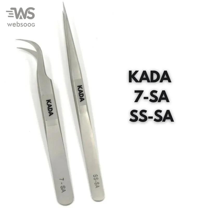 Pince à Épiler "TWEEZER" KADA SS-Sa, 7A-SA - Acier Inoxydable, Antistatique, Haute Précision