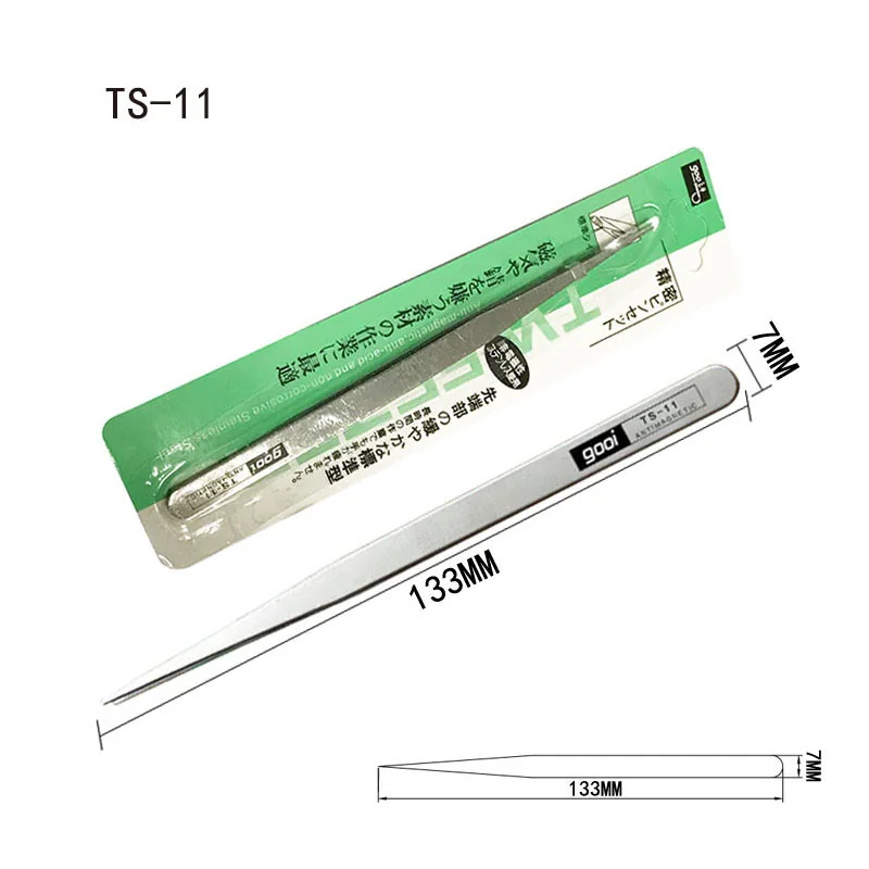 Pince à Épiler TWEEZER Gooi TS-15, TS-11 - Acier Inoxydable, Antistatique, Précision et Confort - Prix Abordable