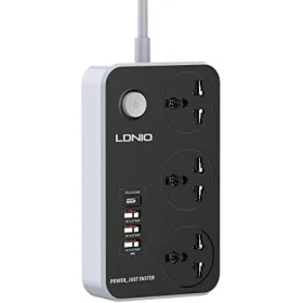 Originale Multiprise LDNIO SC3412 PD 20W - Chargeur Rapide avec 3 Prises Secteur et 3 Ports USB 3.0
