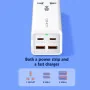 Multiprise LDNIO SC1418 - 1 Prise AC, 2 Ports USB, 2 Ports USB-C, 2500W, Protection Surtension (Blanc)