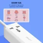 Multiprise LDNIO SC1418 - 1 Prise AC, 2 Ports USB, 2 Ports USB-C, 2500W, Protection Surtension (Blanc)