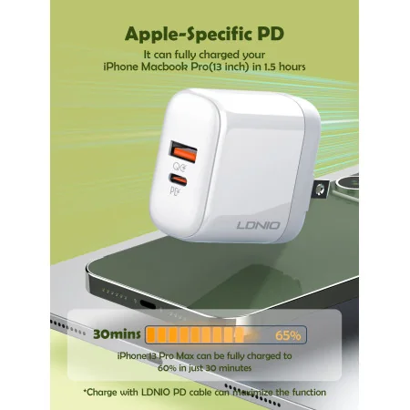 Chargeur mural rapide LDNIO (siyoteam) 45w A2526C
