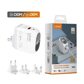 Chargeur Mural Rapide LDNIO A2522C – 30W avec Variations de Tension PD, PPS, et QC pour une Charge Ultra-Rapide ⚡🔌