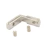 Équerre d'Angle en L pour Profilé Aluminium 2020 - Connecteur Intérieur, Vis M4*6, Idéal pour CNC