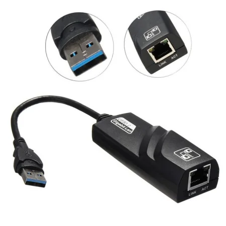 Adaptateur USB 3.0 vers Ethernet Gigabit RJ45 - Carte Réseau Filaire 1000 Mbps pour PC et Ordinateur Portable