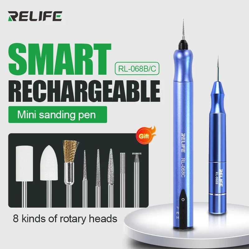 Stylo de Polissage et Gravure Intelligent RELIFE RL-068C - Outil de Meulage et de Découpe pour CPU et IC de Téléphone