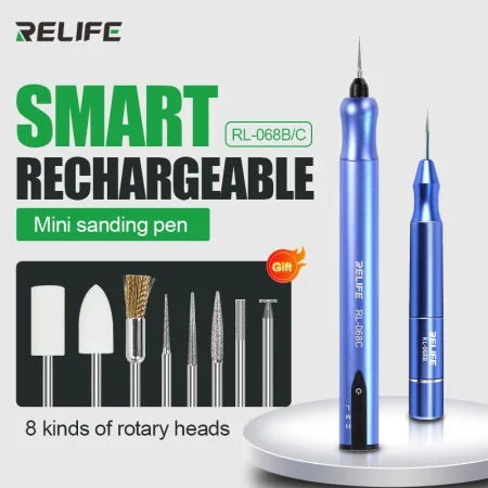 Stylo de Polissage et Gravure Intelligent RELIFE RL-068C - Outil de Meulage et de Découpe pour CPU et IC de Téléphone