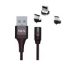 Havit Câble Magnétique 3En1 1A - Micro-usb+Type-C+Lightning CB6145 - Noir