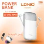 LDNIO Power Bank - Charge rapide USB-C/Lightning intégrés | Capacités disponibles: 10000mAh, 20000mAh, 30000mAh, 50000mAh