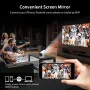 Projecteur "Datashow" Intelligent 4K Android Wifi – Mini LED Home Cinéma Écran 130” pour Téléphone, PC, HDMI USB
