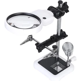 Loupe de Bureau avec Lumière LED Réglable et Pince Auxiliaire MG16129-15LC