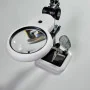 Loupe de Bureau avec Lumière LED Réglable et Pince Auxiliaire MG16129-15LC