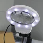 Loupe de Bureau avec Lumière LED Réglable et Pince Auxiliaire MG16129-15LC