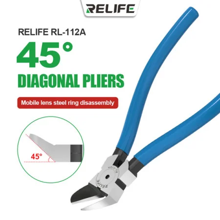 Pince à buse d'eau RL-112A 45 ° pour démontage de bague en acier de caméra arrière de téléphone portable