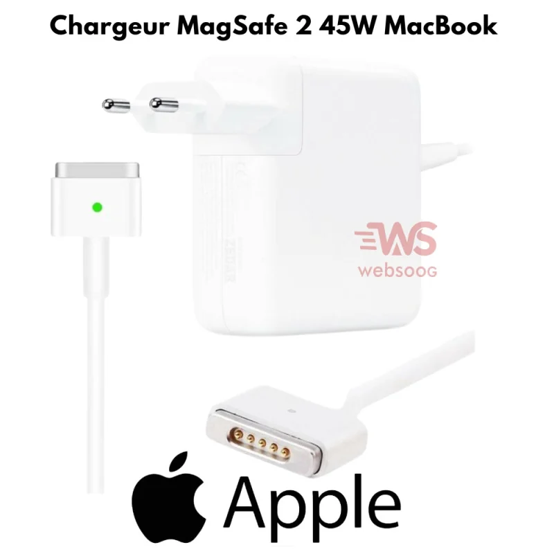 Chargeur MagSafe 1 Compatible MacBook - Adaptateur Secteur Générique Neuf, Pour Anciens Modèles Apple