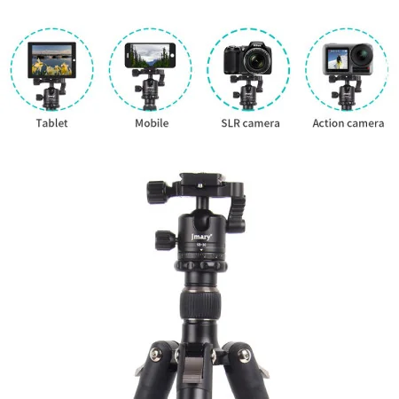 Trépied Professionnel Jmary KT325+NB30 avec Tête NB30 - Hauteur Maximale 1645mm pour Photographie et Vidéo 4