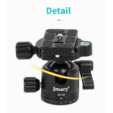 Trépied Professionnel Jmary KT325+NB30 avec Tête NB30 - Hauteur Maximale 1645mm pour Photographie et Vidéo 5