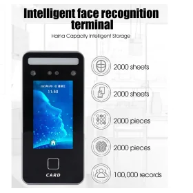 Système de Contrôle d'Accès S1000 avec Reconnaissance Faciale - Écran Tactile 4.3 Pouces et Sécurité Maximale