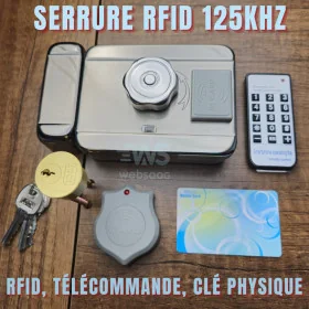 Serrure Électronique RFID 125kHz SE106 avec Télécommande, Carte et Clé Physique – Sécurité Polyvalente