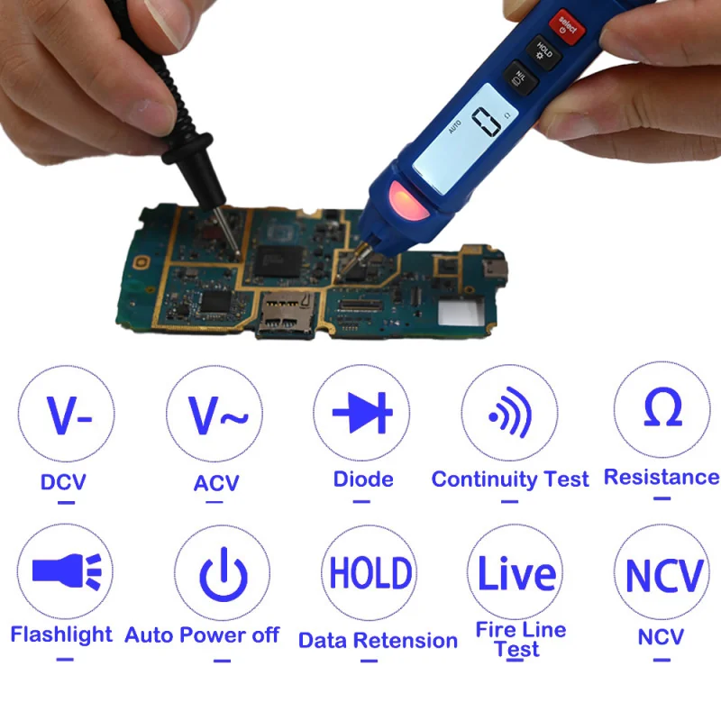 Multimètre Numérique Portable Mastfuyi - Testeur Tension AC/DC - Neuf
