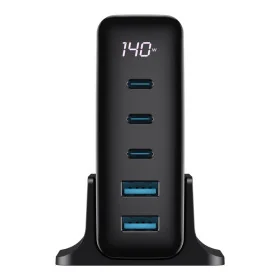 Chargeur Rapide HAVIT UCLE004 140W avec Technologie GaN - Multiport, Distribution Dynamique, Écran LED, Protection Sécurisée