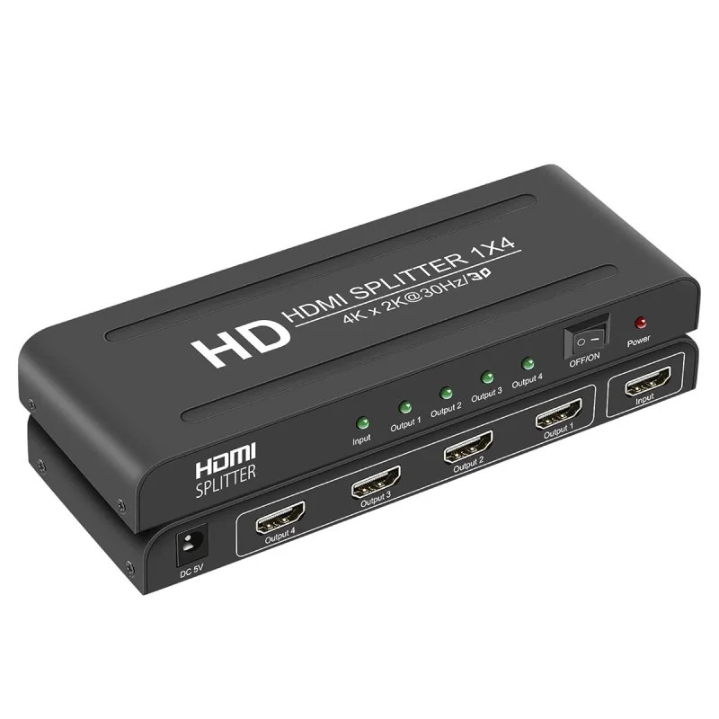 Répartiteur HDMI 4 voies 1 entrée 4 sorties 1080p 4K Full HD SKY Box