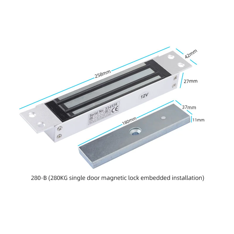 Serrure ventouse magnetique 280KG Sans Support