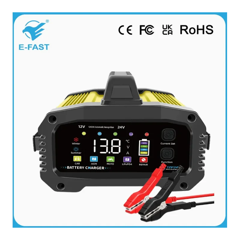 Chargeur de batterie au plomb TK2500 12V/25A et 24V/15A avec clips EU Performances optimales et sécurité accrue