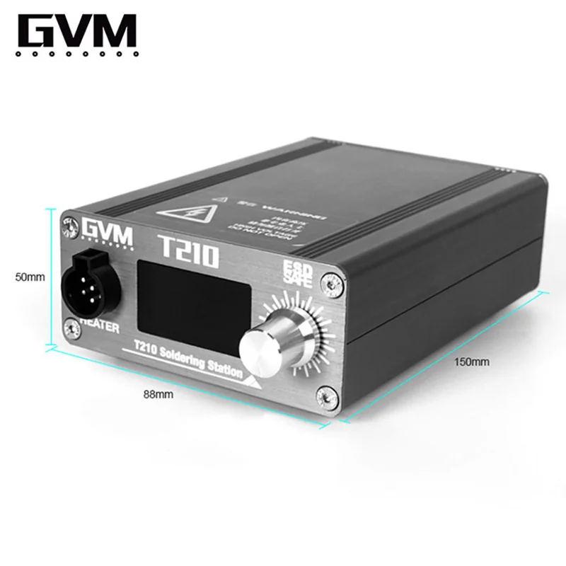 Station de Soudage Portable GVM T210, 75W, Température Réglable 120-450°C, Veille Automatique, Contrôle PID Intelligent