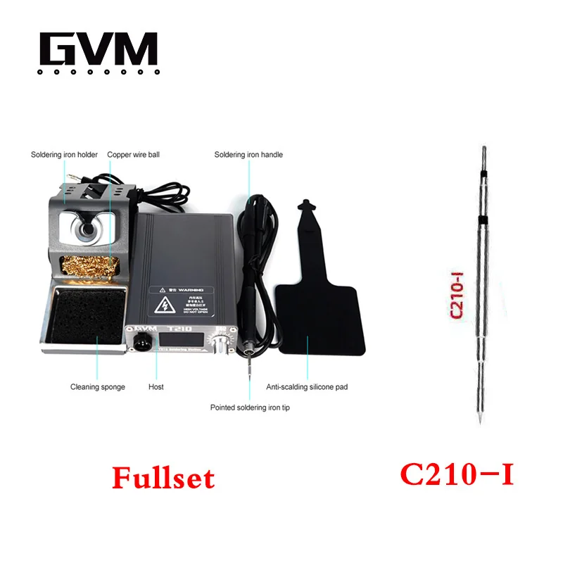 Station de Soudage Portable GVM T210, 75W, Température Réglable 120-450°C, Veille Automatique, Contrôle PID Intelligent