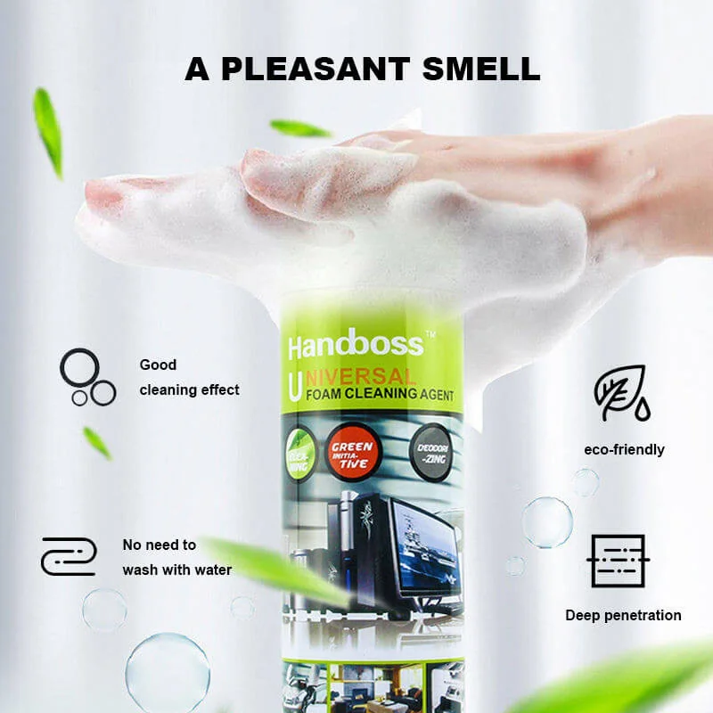 Nettoyant Universel en Mousse Handboss 650ml pour Clavier de Portable, Intérieur de Voiture et Panneaux Multisurfaces