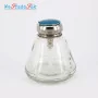 150ML Glass Empty Alcohol Bottle Press Type Splash Proof Corrosion Resistant Glass Solution Dispenser Glue Cleaning Tool