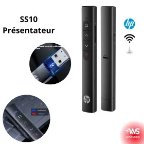 Présentateur sans fil HP SS10 (télécommande + pointeur laser, présentateur, laser)