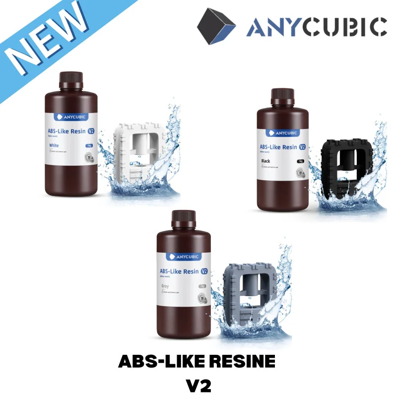 ANYCUBIC ABS-Like Resin Pro 2, resina de impresora 3D 8K mejorada con ANYCUBIC ABS-Like Resin Pro 2, resina de impresora 3D 8K mejorada con