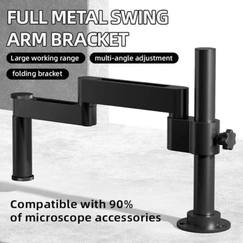 Support Universel en Métal iPOWER IP-MS1 - Rotation 360°, Pliable et Réglable pour Microscope