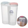 Boîte de Rangement MIPPO en Plastique Transparent 2500ml - Compartimentée, Sans BPA, Forme Ovale