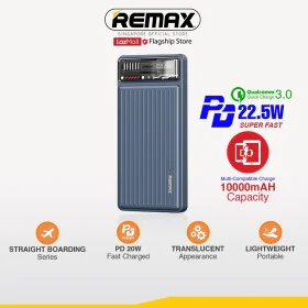 Power Bank 20W+22.5W 10000mAh Remax RPP-615 Charge Sans Fil Magnétique Portable Charge Rapide
