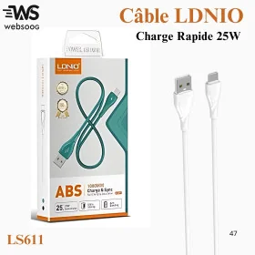 Câble LDNIO LS611 Type-C - Charge Rapide 25W, Ultra Résistant, Données Premium