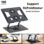 Support Refroidisseur pour Ordinateur Portable LAPTOP YL-906 avec Double Ventilateur Rotatif à 360 Degrés