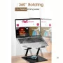 Support Refroidisseur pour Ordinateur Portable LAPTOP YL-906 avec Double Ventilateur Rotatif à 360 Degrés