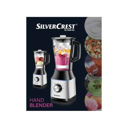 Blender Électrique SilverCrest avec Bol en Verre 1.75L - 1000W - Modèle BL1049-GS - Noir et Argent 2