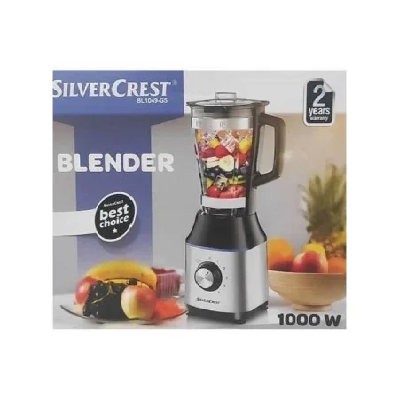 Blender Électrique SilverCrest avec Bol en Verre 1.75L - 1000W - Modèle BL1049-GS - Noir et Argent 3
