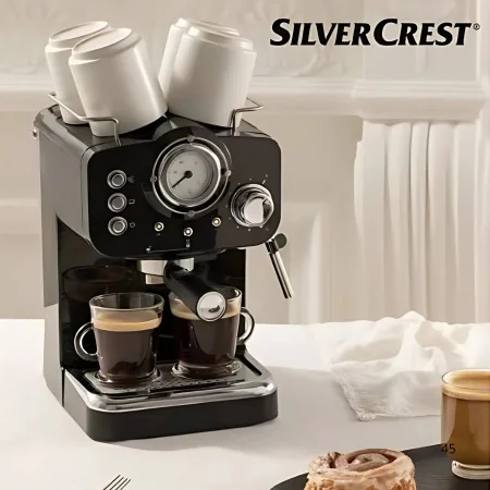 Cafetière Expresso SILVERCREST CM5013-Cb - 20 Bars, 1100W, Design Élégant, Préparation Rapide et Crémeuse 2