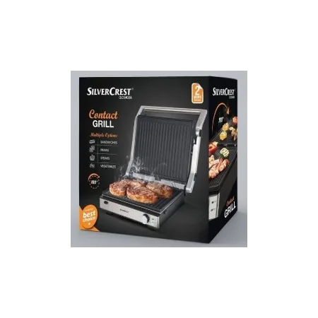 Grill & Panineuse SilverCrest GC5408A-CB - 1800W - Ouverture 180° - Polyvalence & Cuisson Rapide 4