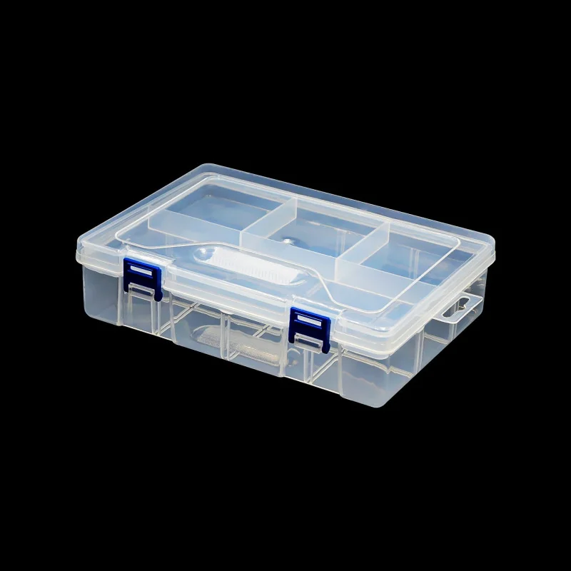 boîtes de rangement à 2 ETAGE compartiments En plastique transparent Réglables