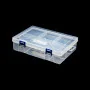 boîtes de rangement à 2 ETAGE compartiments En plastique transparent Réglables